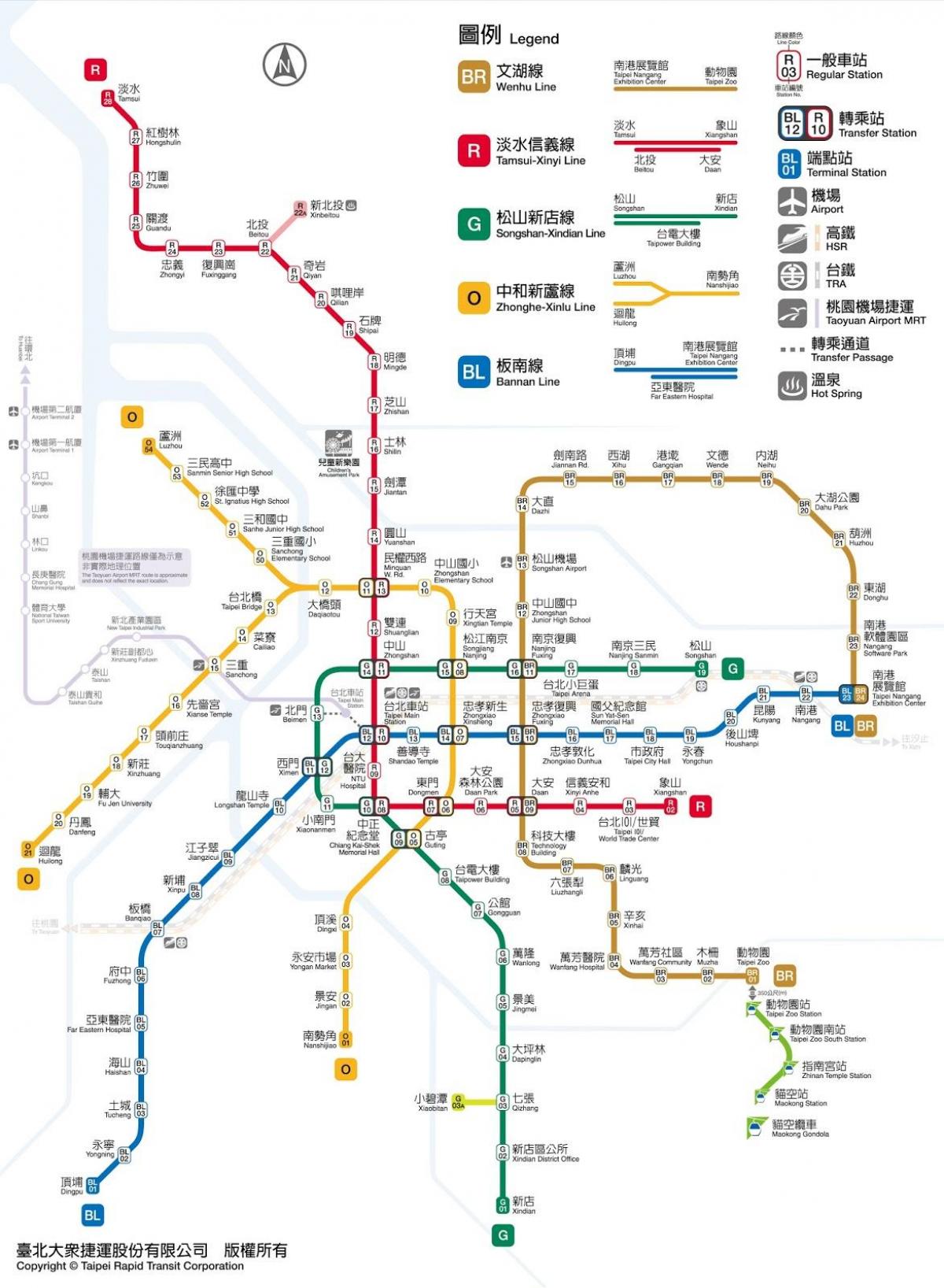 karta över Taipei jieyun