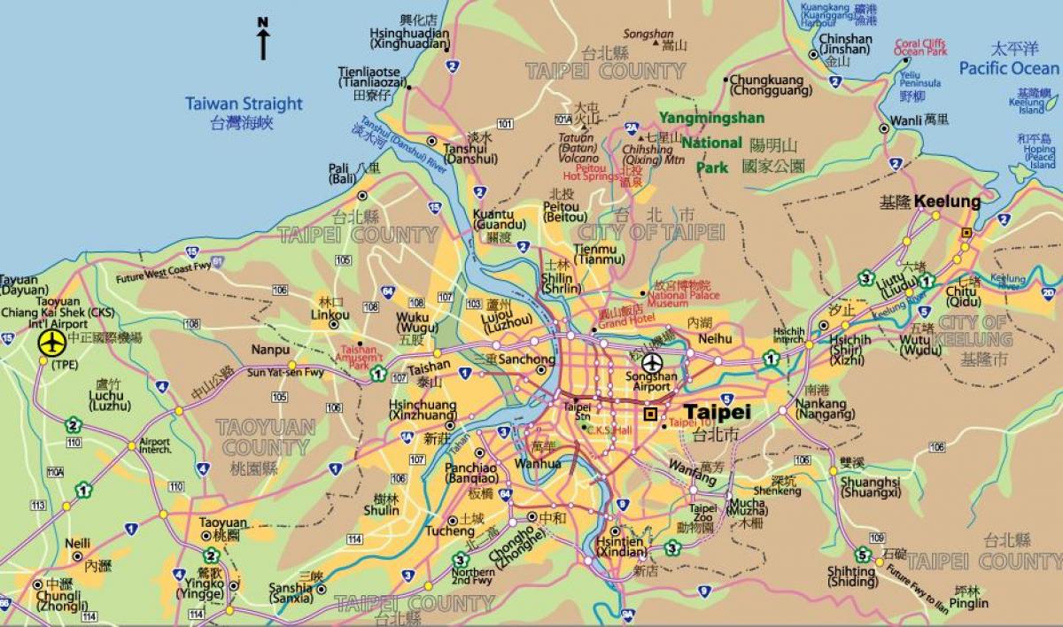 Taipei centrala karta