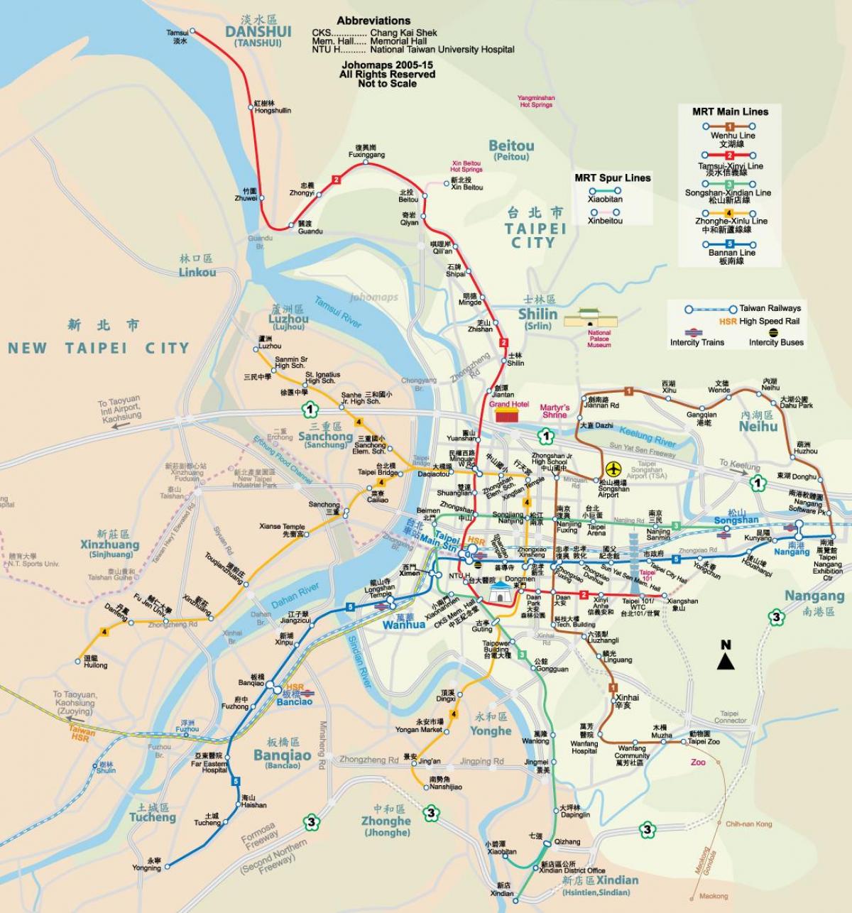 karta över Taipei road