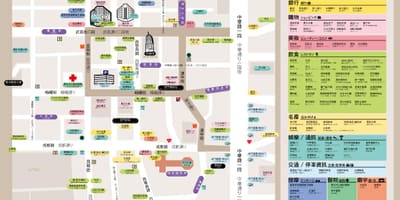 Ximending shopping district karta