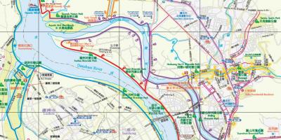 Karta över Taipei cykelväg