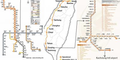 Karta över Taipei high speed rail station