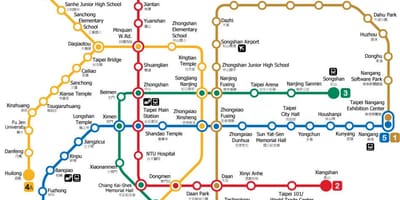 Taipeis järnvägsstation karta